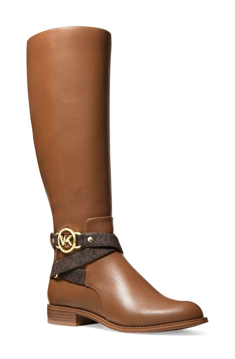 michael kors knee high brown boots|michael kors boots high heel.